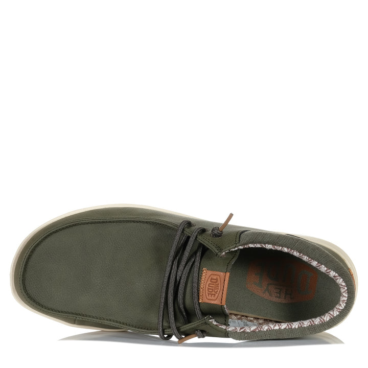 Hey Dude Mens Paul Classic Olive Mens Sneakers