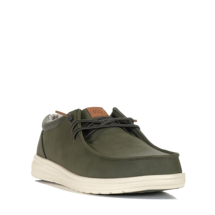 Hey Dude Mens Paul Classic Olive Mens Sneakers