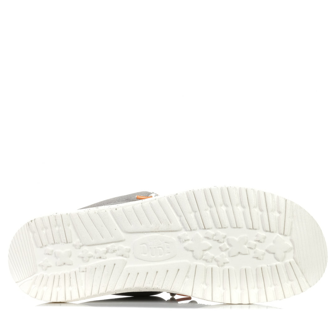 Hey Dude Mens Wally Break Hey Day Grey Mens Shoes