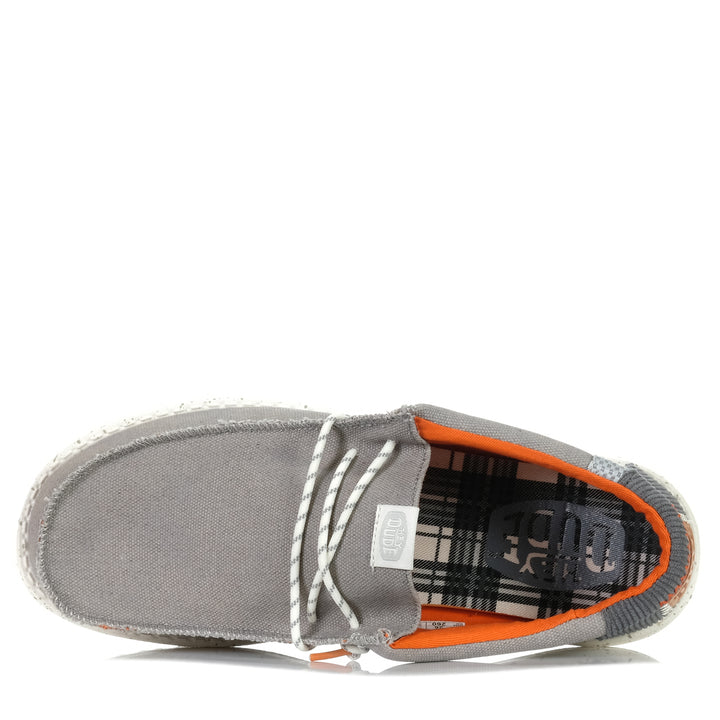 Hey Dude Mens Wally Break Hey Day Grey Mens Shoes
