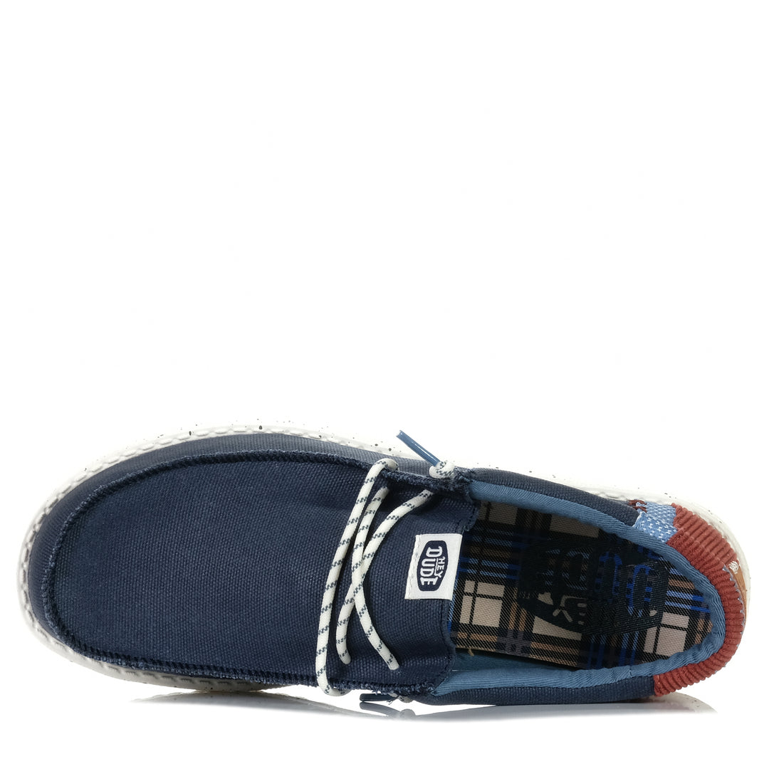 Hey Dude Mens Wally Break Hey Day Navy Mens Sneakers