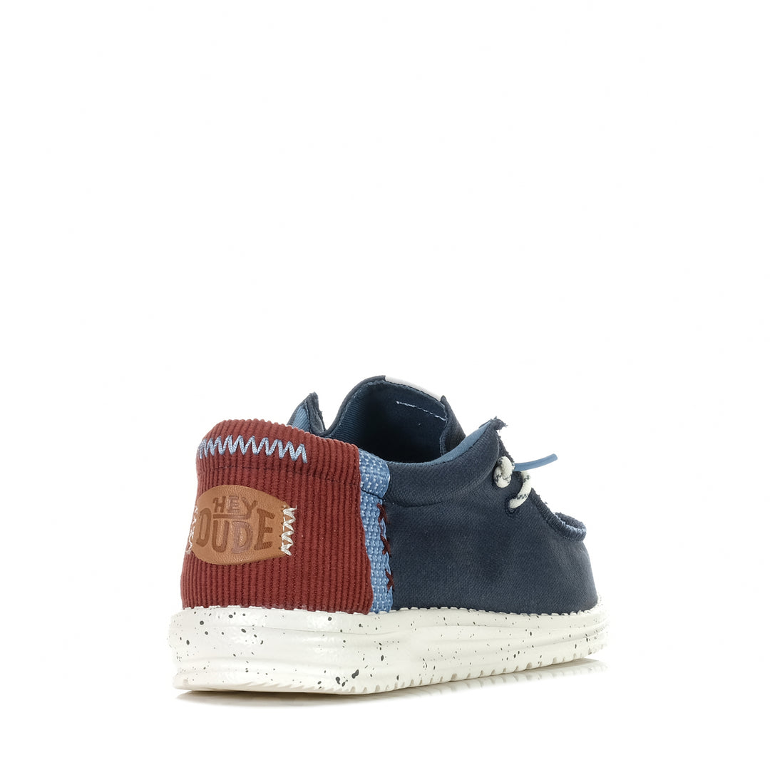Hey Dude Mens Wally Break Hey Day Navy Mens Sneakers