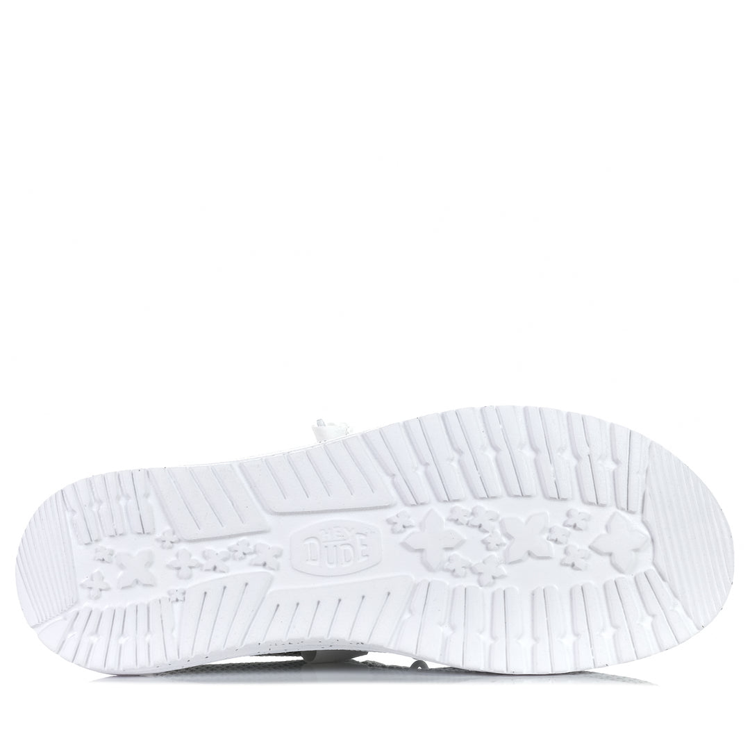 Hey Dude Mens Wally Sox Stone White Mens Shoes