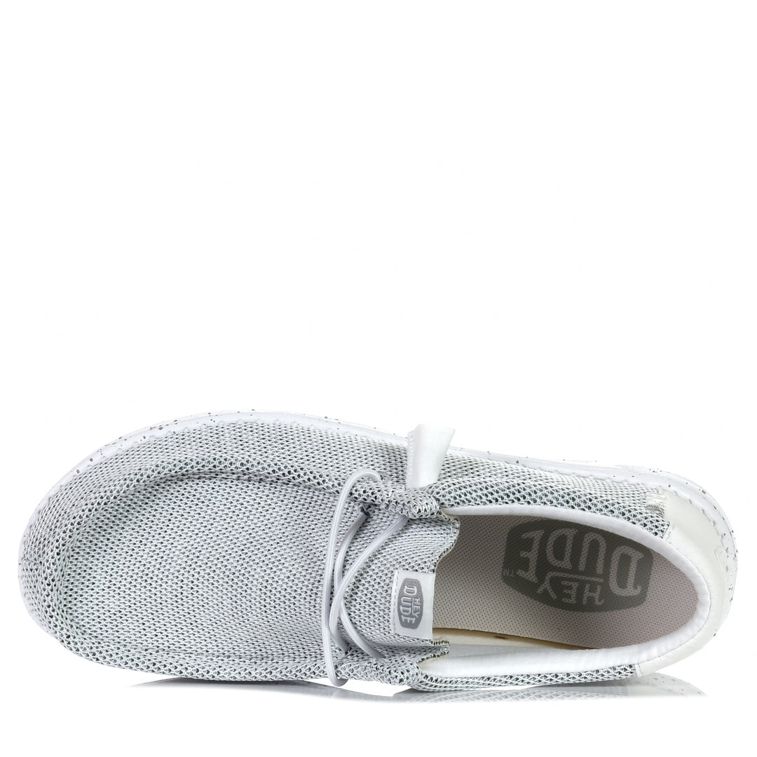 Hey Dude Mens Wally Sox Stone White Mens Shoes
