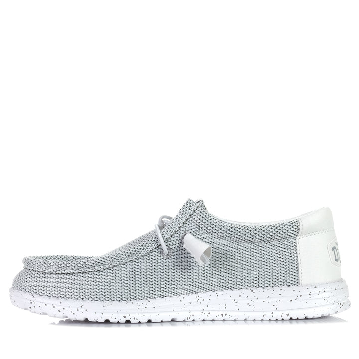 Hey Dude Mens Wally Sox Stone White Mens Shoes