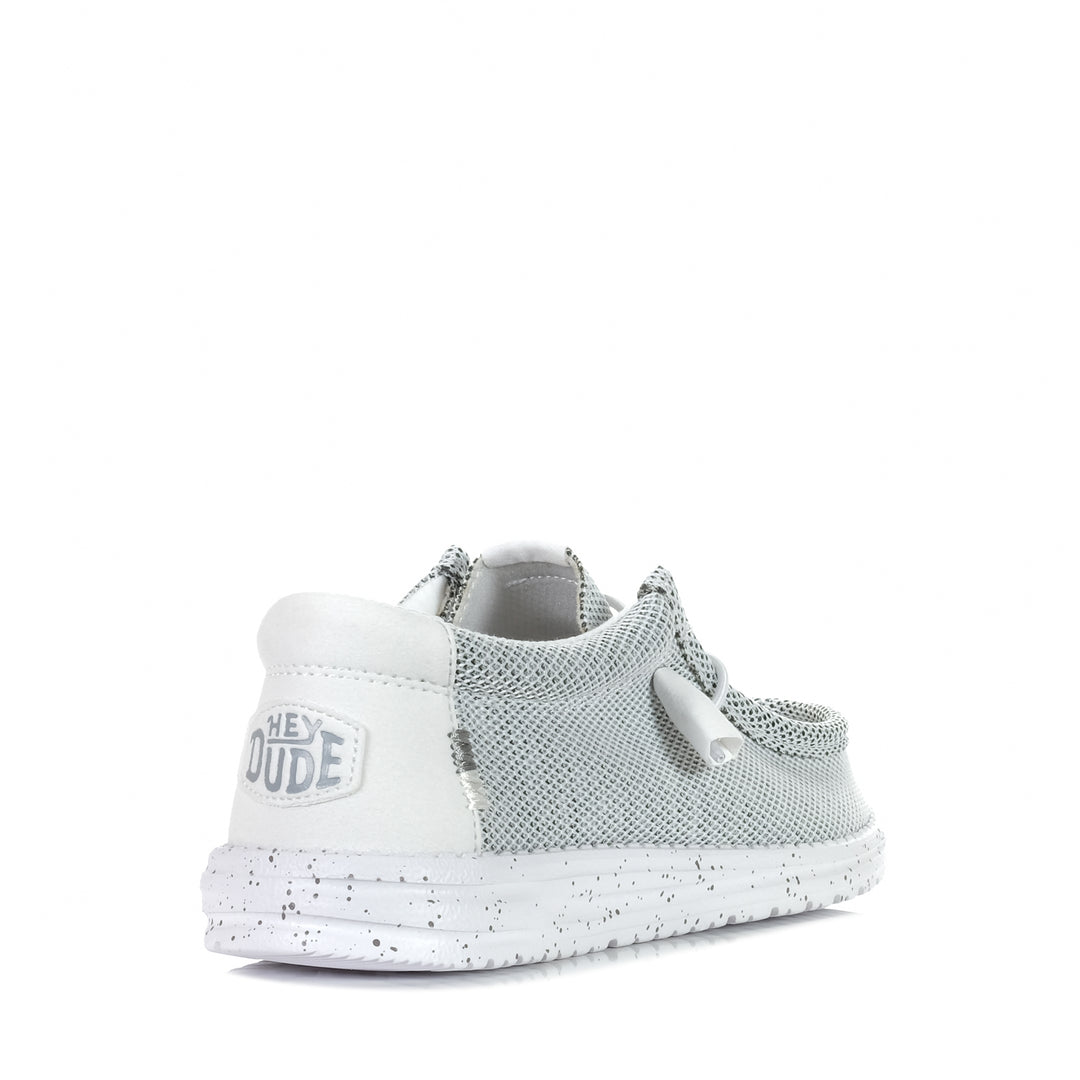 Hey Dude Mens Wally Sox Stone White Mens Shoes