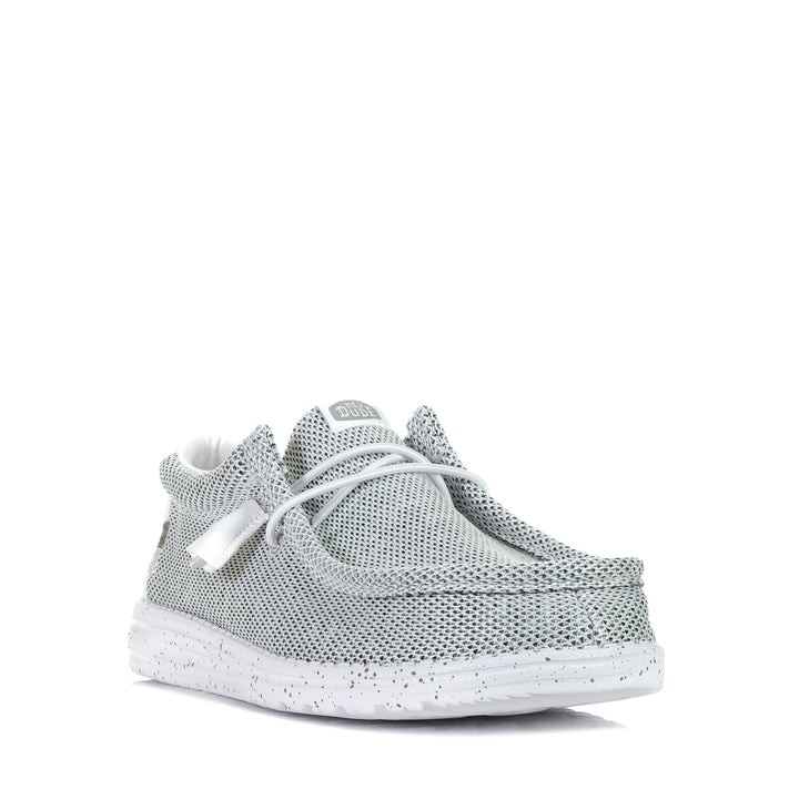 Hey Dude Mens Wally Sox Stone White Mens Shoes