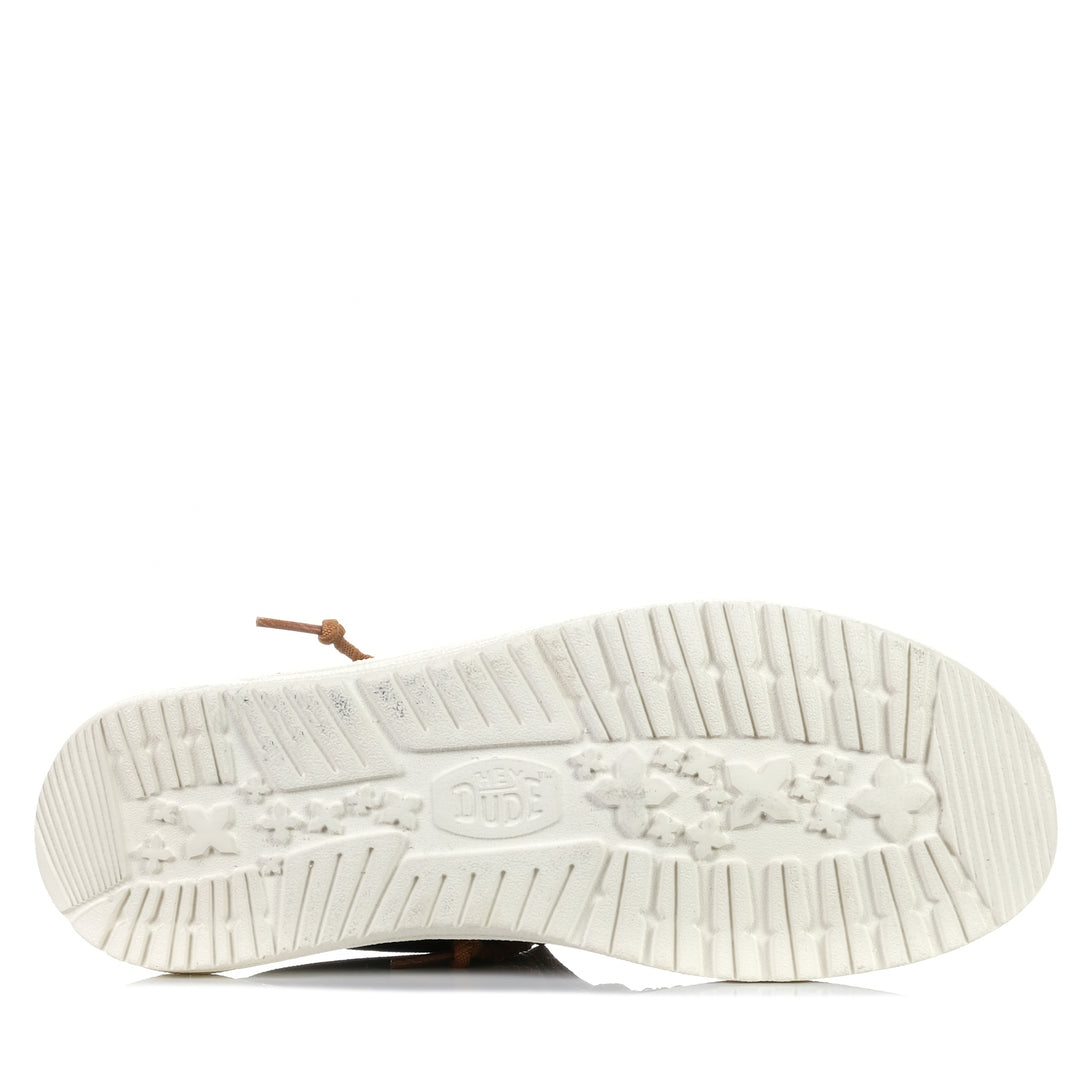 Hey Dude Mens Wally Waxed Canvas Walnut Mens Sneakers