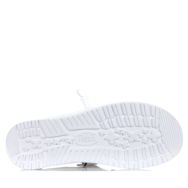 Hey Dude Womens Wendy Chambray Bright White Womens Shoes