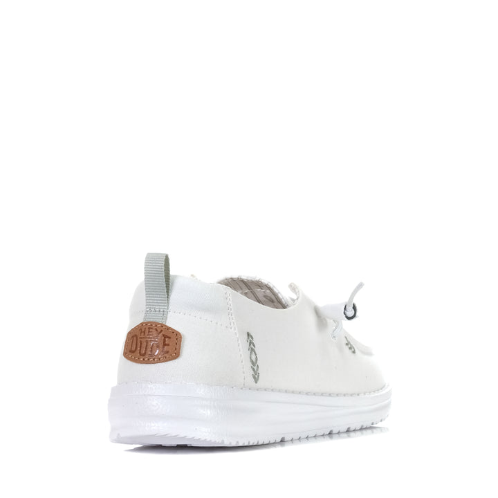 Hey Dude Womens Wendy Chambray Bright White Womens Shoes