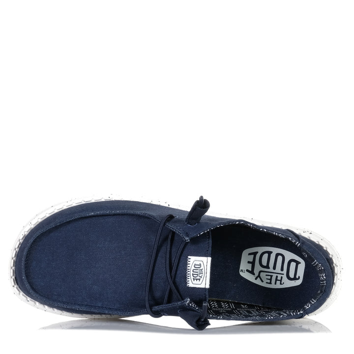 Hey Dude Womens Wendy Stretch Canvas Navy Womens Shoes