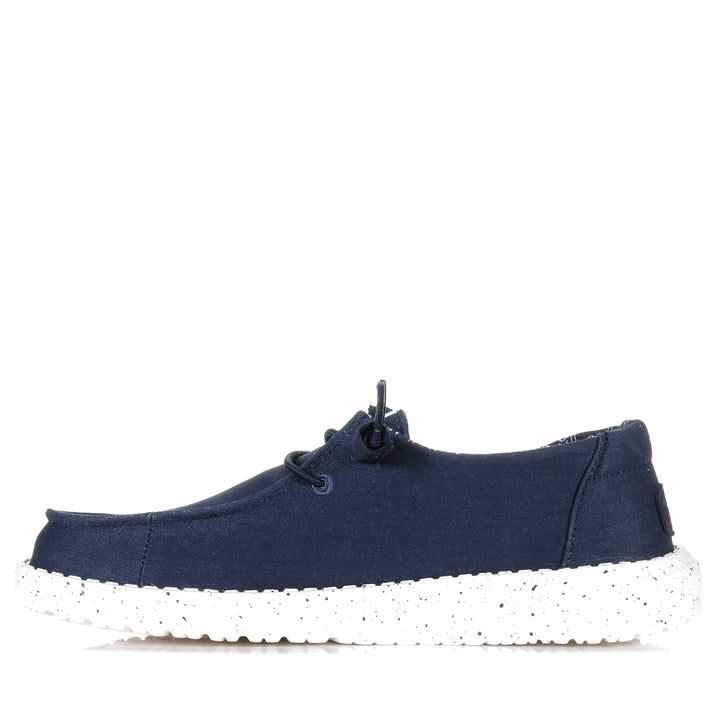 Hey Dude Womens Wendy Stretch Canvas Navy Womens Shoes