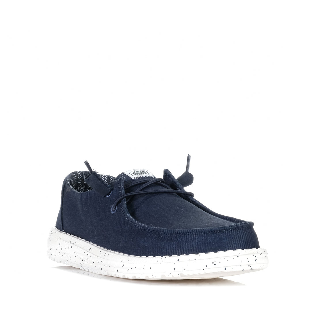 Hey Dude Womens Wendy Stretch Canvas Navy Womens Shoes