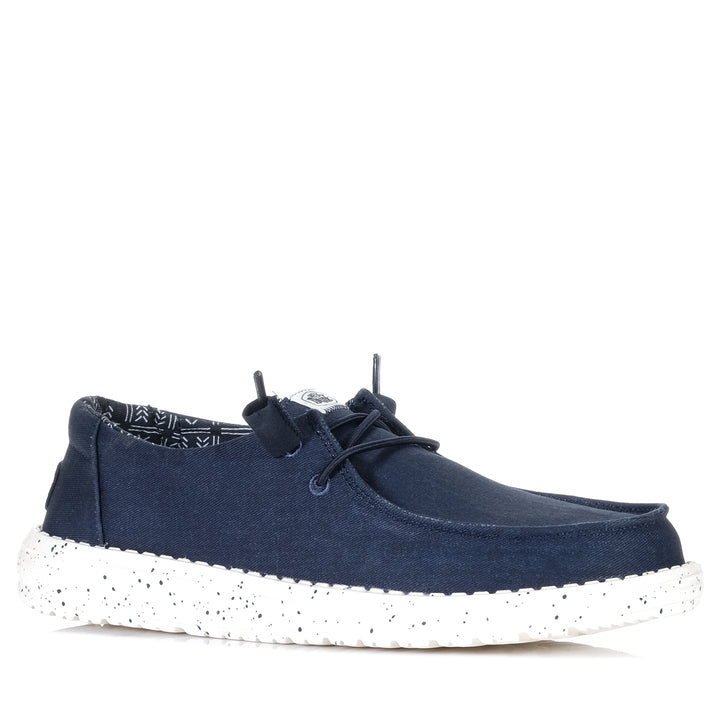 Hey Dude Womens Wendy Stretch Canvas Navy Womens Shoes