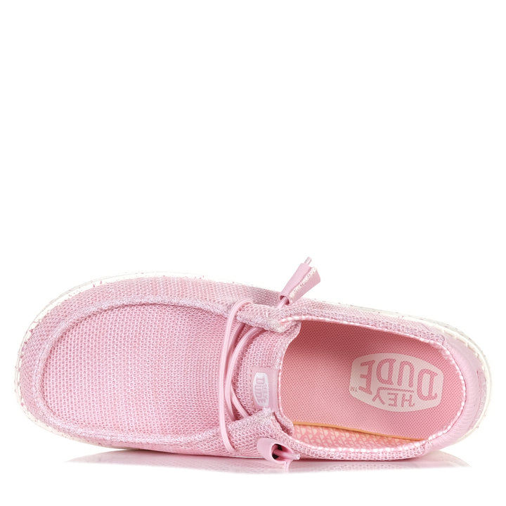 Hey Dude Womens Wendy Stretch Mesh Rosette Womens Sneakers