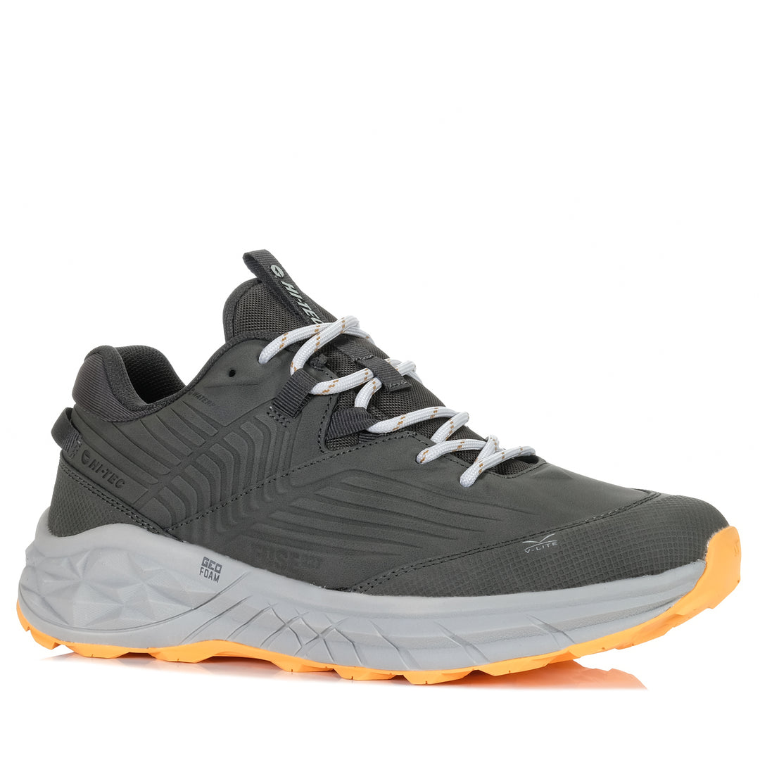 Hi-Tec Geo Fuse Trek Waterproof Steel/Marigold Mens Sports