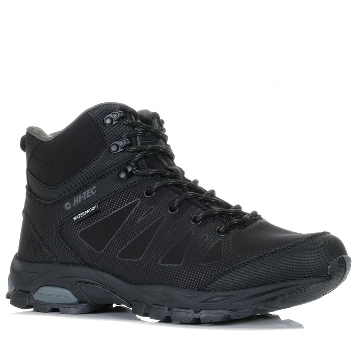 Hi-Tec Raven Mid Waterproof Black/Charcoal, black, hi-tec, hiking, mens, sports, walking, waterproof