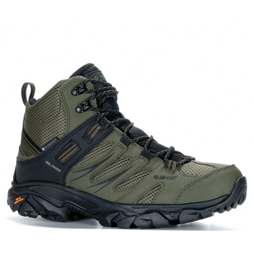 Hi-Tec Tarantula Mid Waterproof Black/Olive/Night Mens Sports
