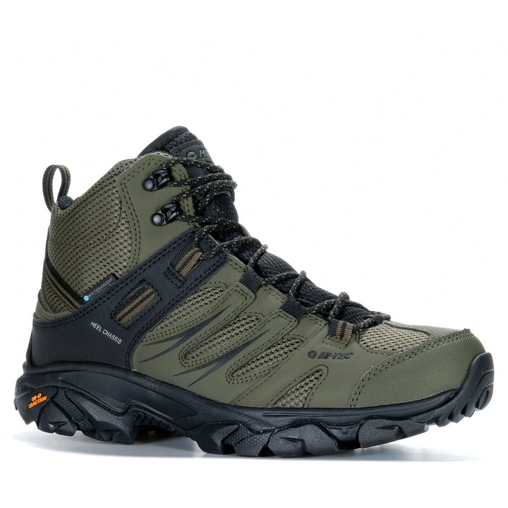 Hi-Tec Tarantula Mid Waterproof Black/Olive/Night Mens Sports