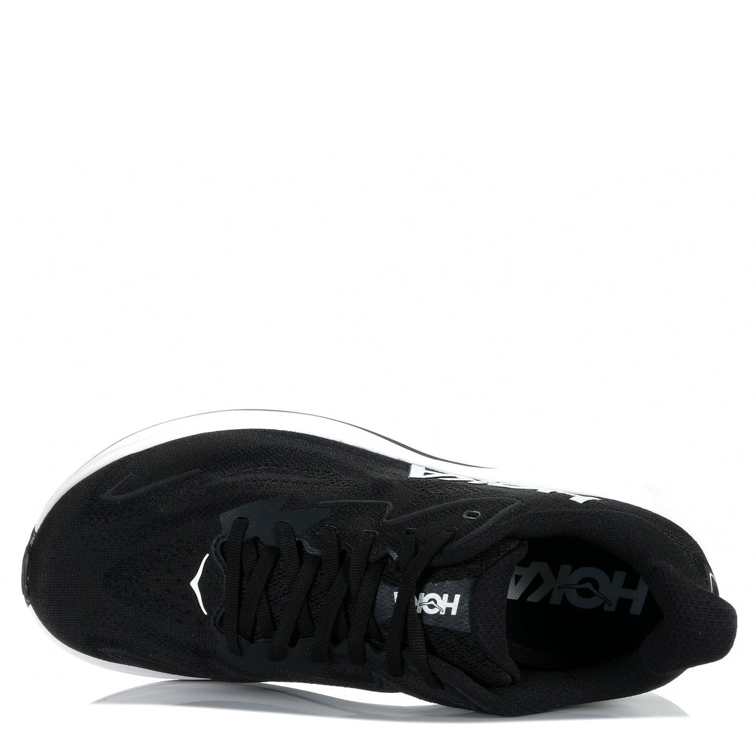 Hoka Clifton 10 Wide (2E) Black/White Mens Sports