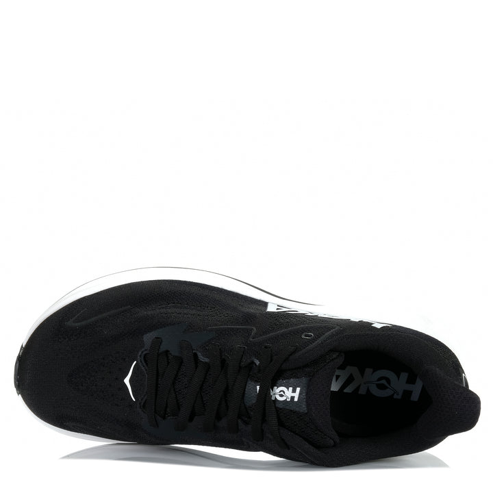 Hoka Clifton 10 Wide (2E) Black/White Mens Sports