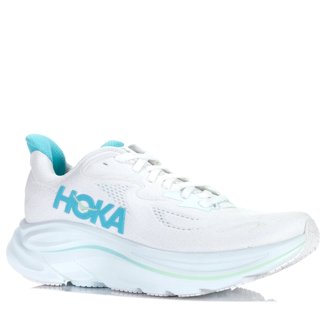 Hoka Clifton 10 (B) White/Cielo Blue Womens Sports
