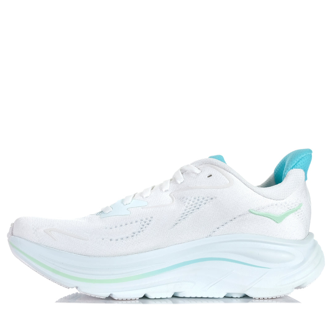 Hoka Clifton 10 (B) White/Cielo Blue Womens Sports
