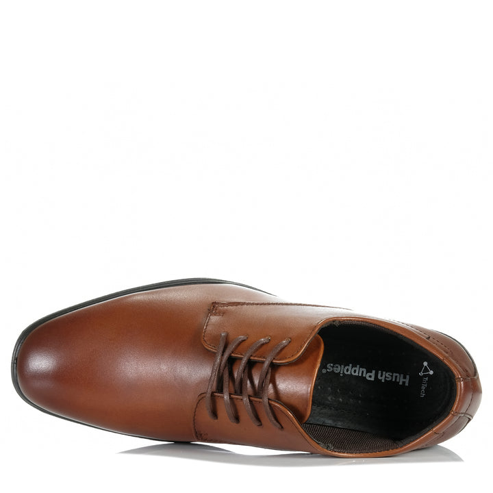 Hush Puppies Cale Tan Burnish Mens Shoes