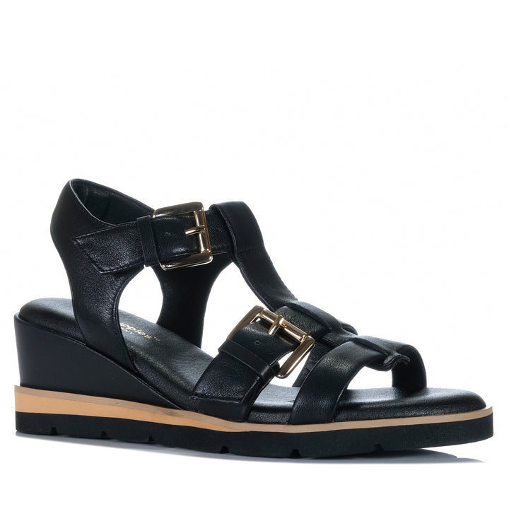Hush Puppies Cally Black Womens Sandals