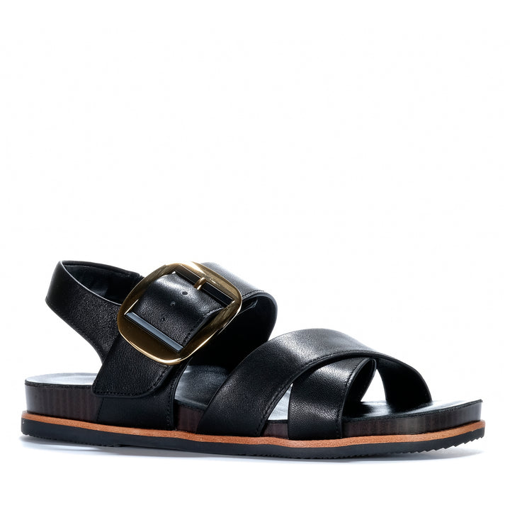 Hush Puppies Jester Black Womens Sandals