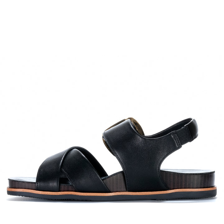 Hush Puppies Jester Black Womens Sandals