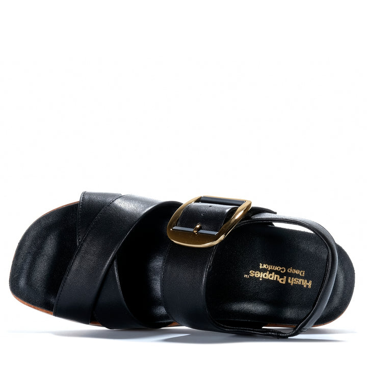 Hush Puppies Jester Black Womens Sandals