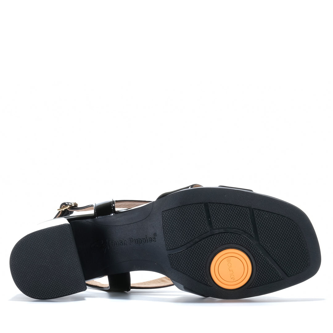 Hush Puppies Kaboo Black Patent Womens Sandals