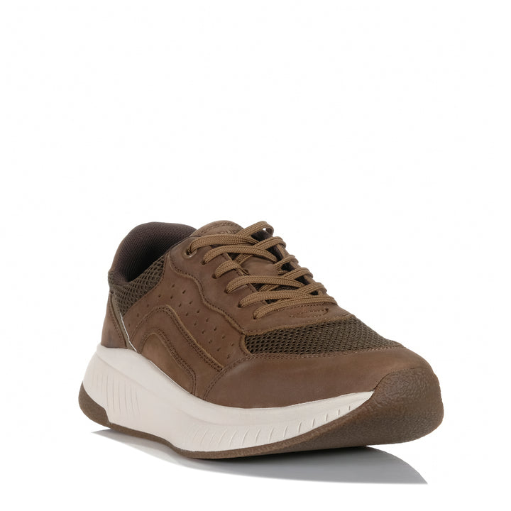 Hush Puppies Keegan Taupe Suede Mens Sneakers