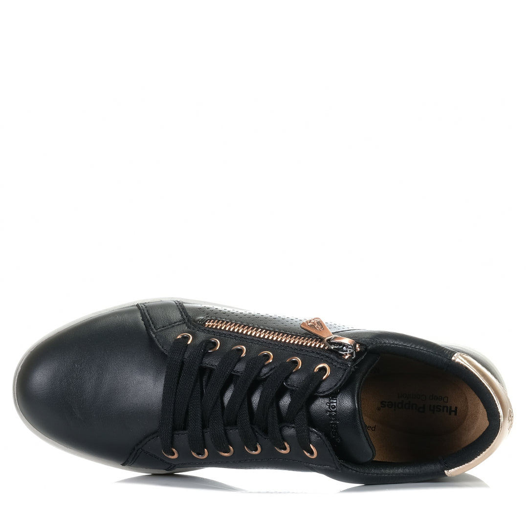 Hush Puppies Mimosa Perf Black/Copper Womens Sneakers