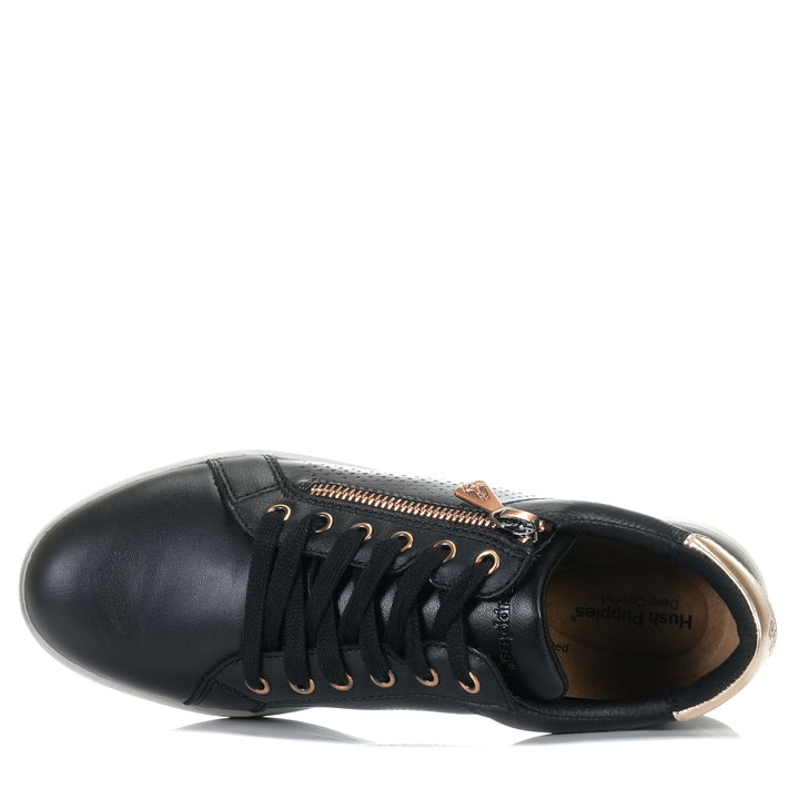 Hush Puppies Mimosa Perf Black/Copper Womens Sneakers