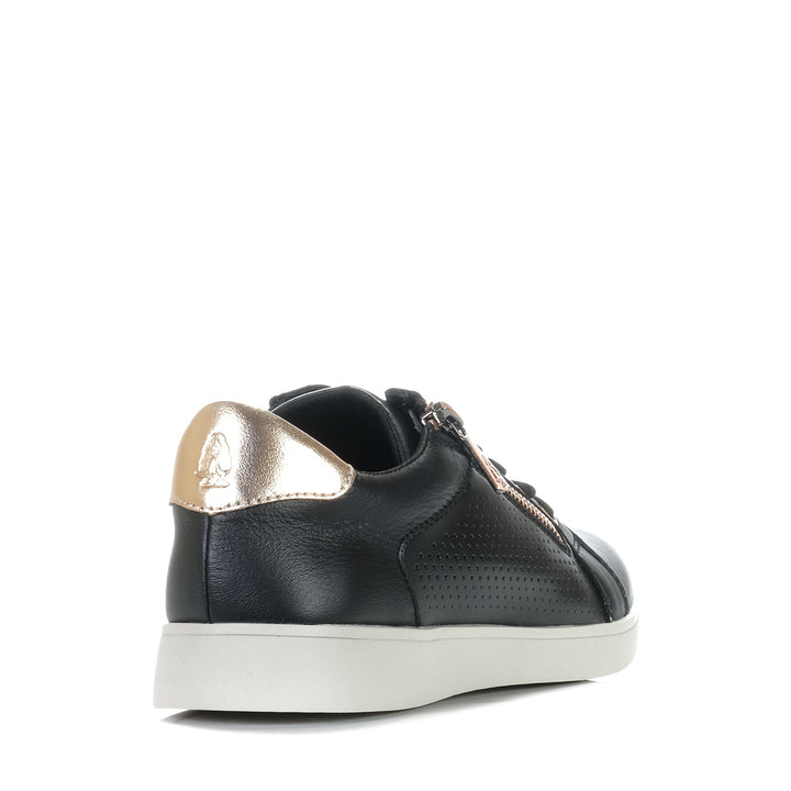 Hush Puppies Mimosa Perf Black/Copper Womens Sneakers