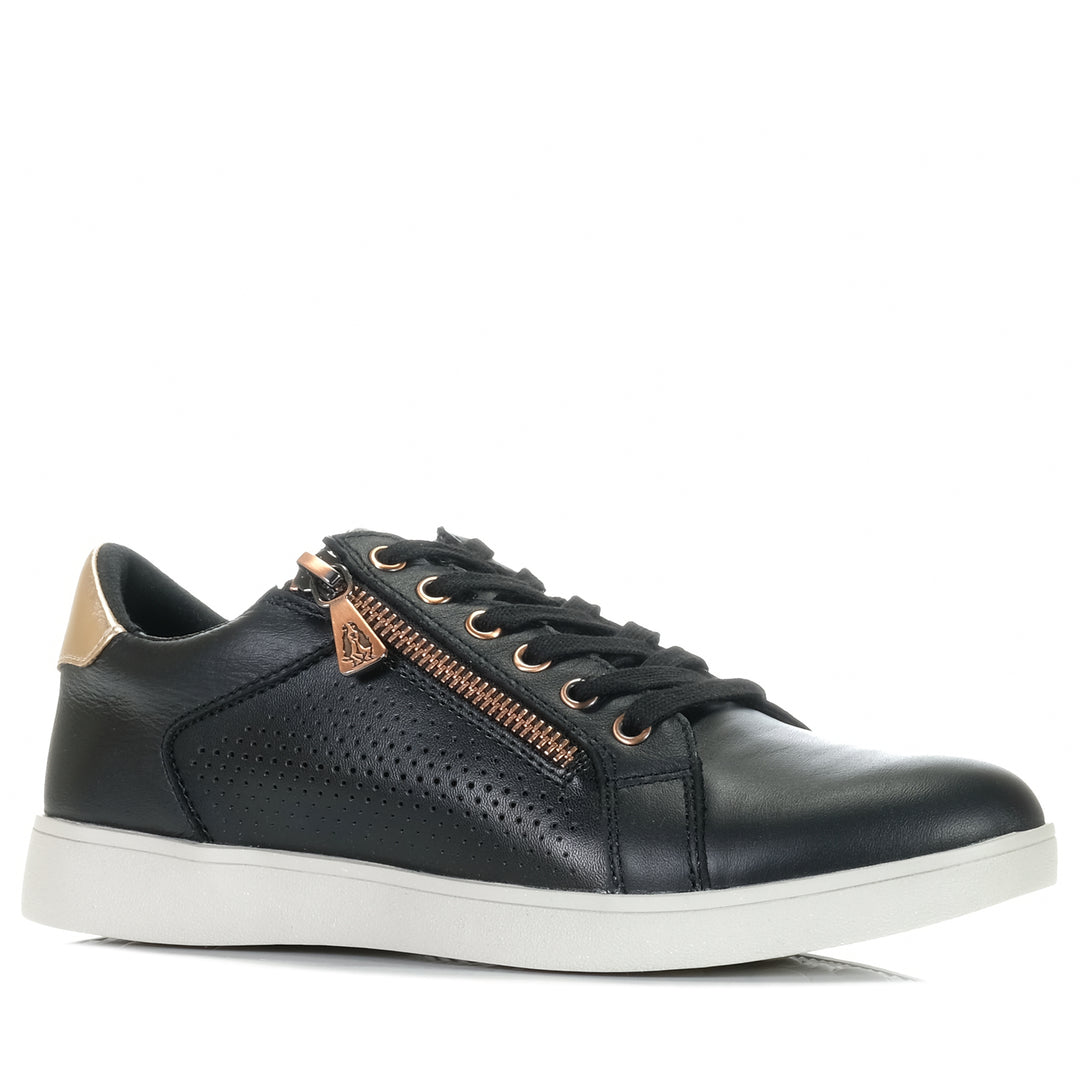 Hush Puppies Mimosa Perf Black/Copper Womens Sneakers