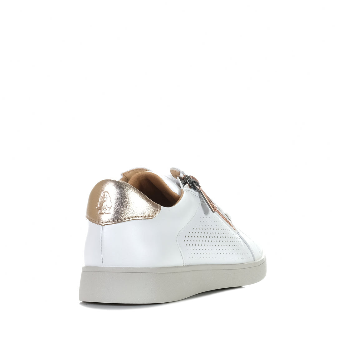 Hush Puppies Mimosa Perf White/Copper Womens Sneakers