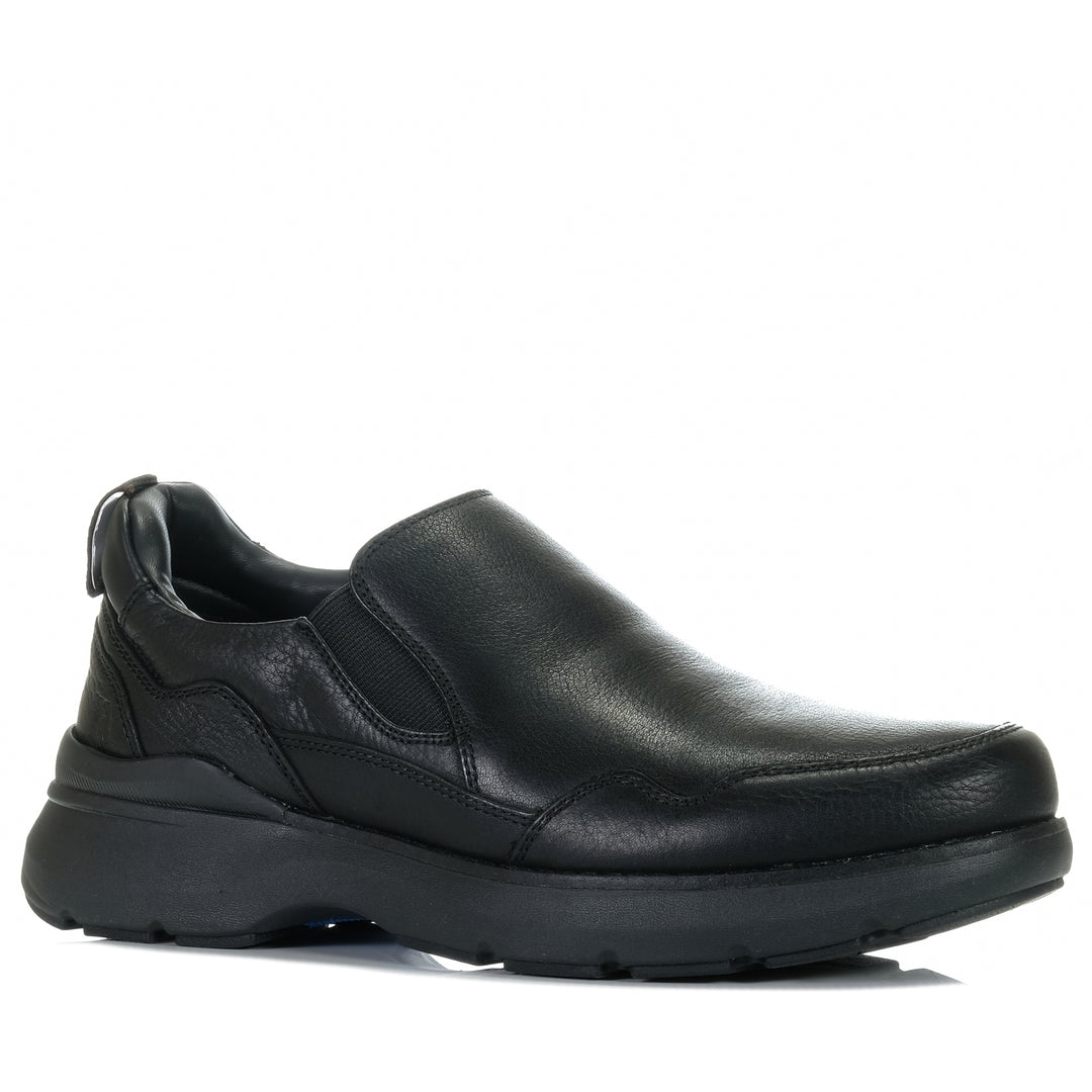 Hush Puppies Route Black, black, casual, hush puppies, mens, shoes, slip on