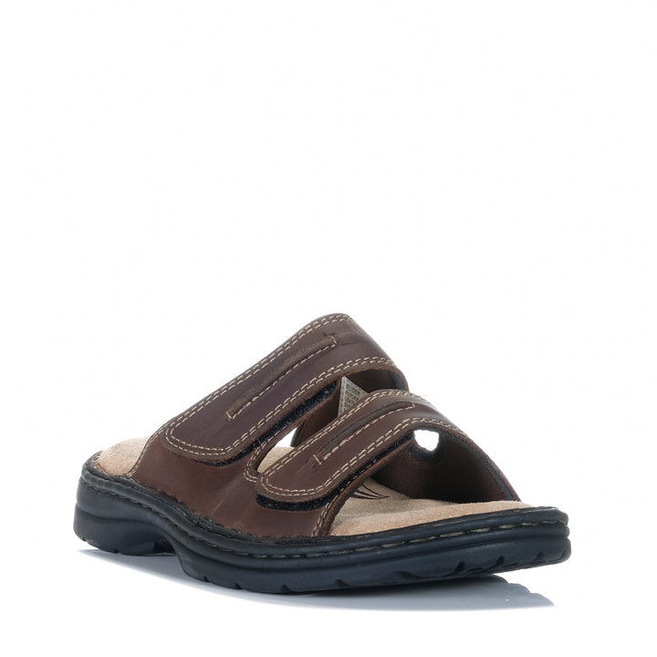Hush Puppies Slider Brown Mens Sandals