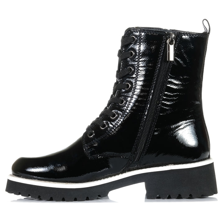 Josef Seibel Sallina 08 Schwarz Black Patent Womens Boots
