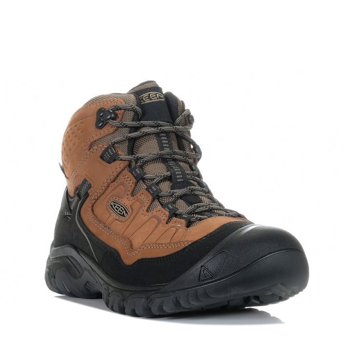 Keen Men's Targhee IV Mid Waterproof Bison/Black, boots, brown, hiking, keen, mens, sports, walking, waterproof