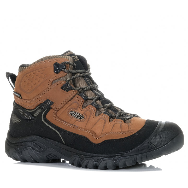 Keen Men's Targhee IV Mid Waterproof Bison/Black, boots, brown, hiking, keen, mens, sports, walking, waterproof