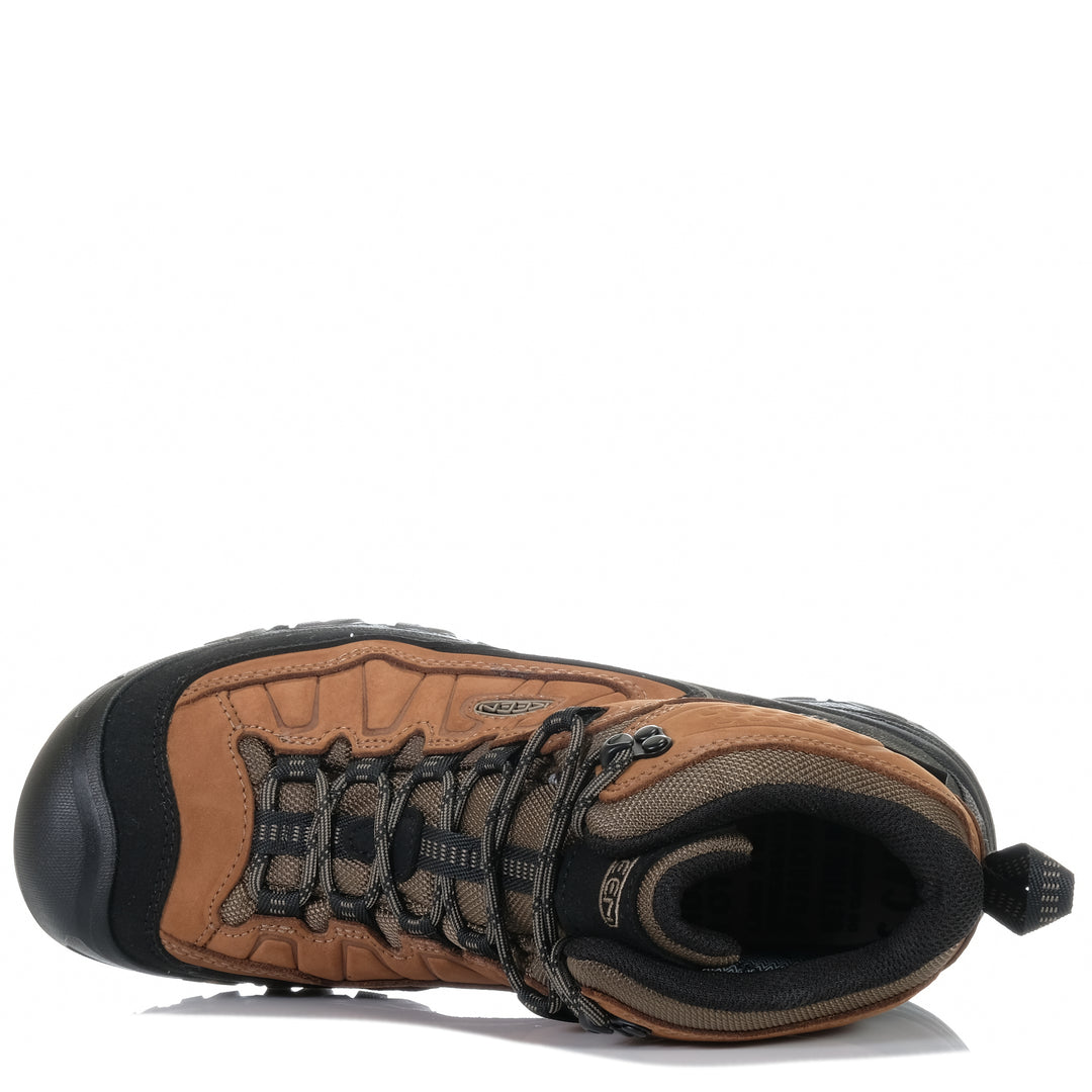 Keen Men's Targhee IV Mid Waterproof Bison/Black, boots, brown, hiking, keen, mens, sports, walking, waterproof