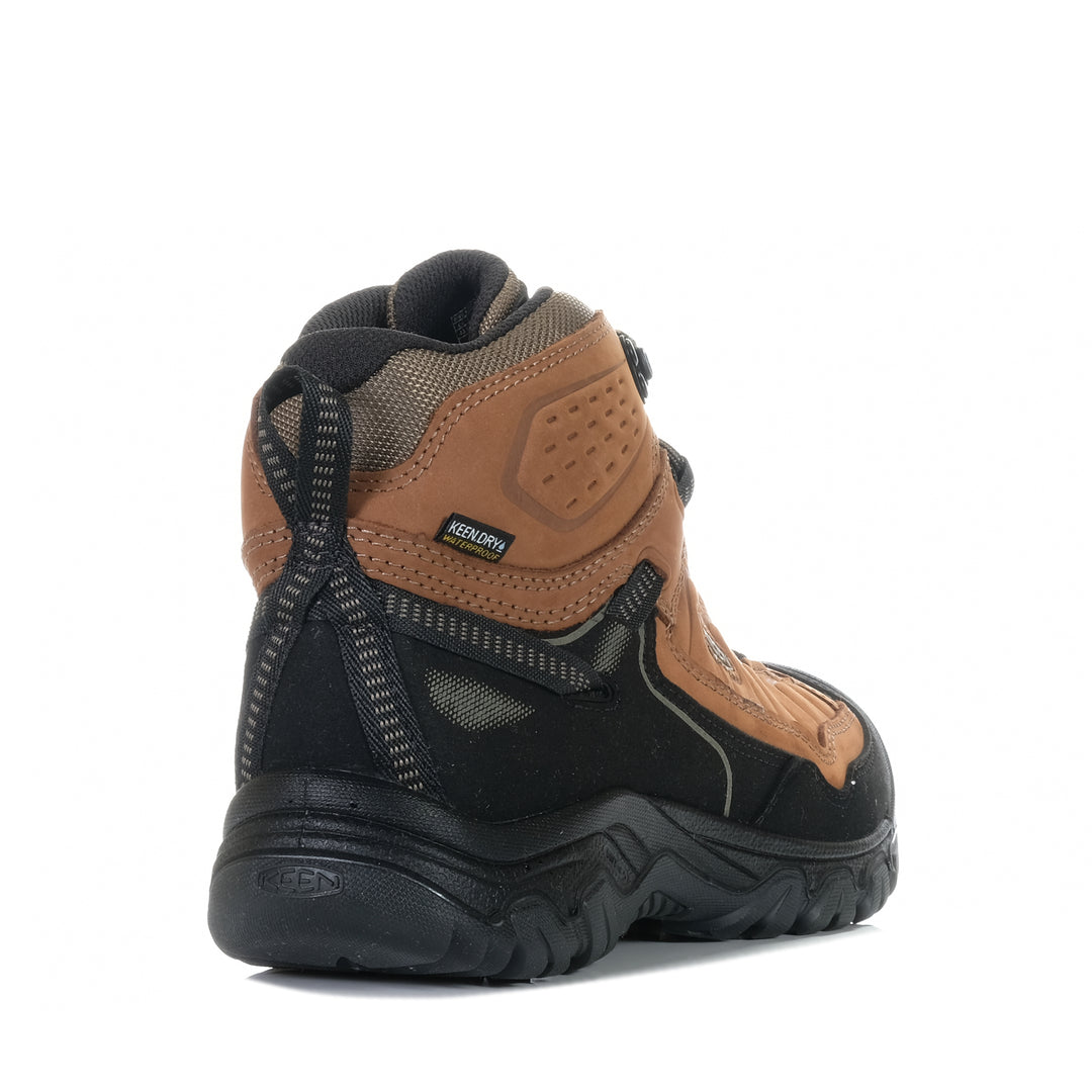 Keen Men's Targhee IV Mid Waterproof Bison/Black, boots, brown, hiking, keen, mens, sports, walking, waterproof