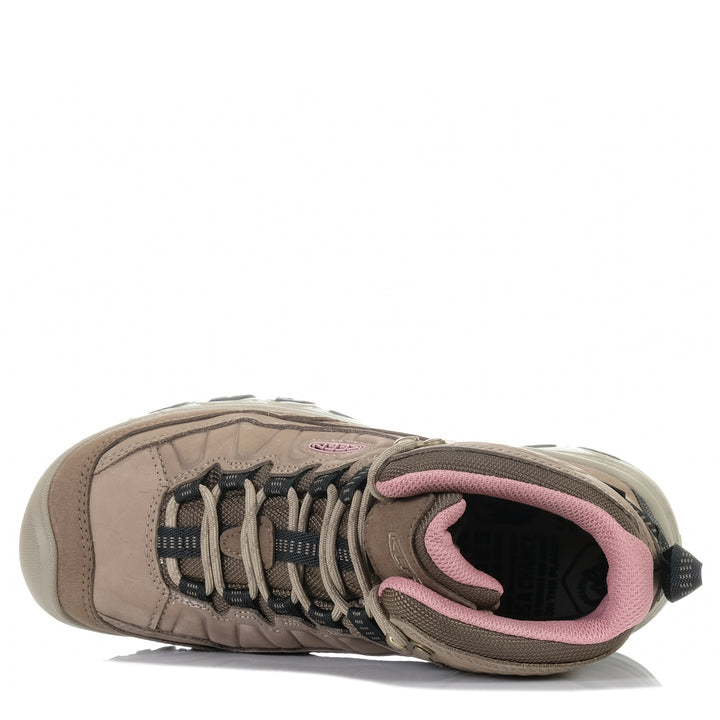 Keen Women's Targhee IV Mid Waterproof Brindle/Nostalgia Rose, 10 US, 10.5 US, 6.5 US, 7 US, 7.5 US, 8 US, 8.5 US, 9 US, 9.5 US, boots, hiking, keen, sports, taupe, walking, waterproof, womens