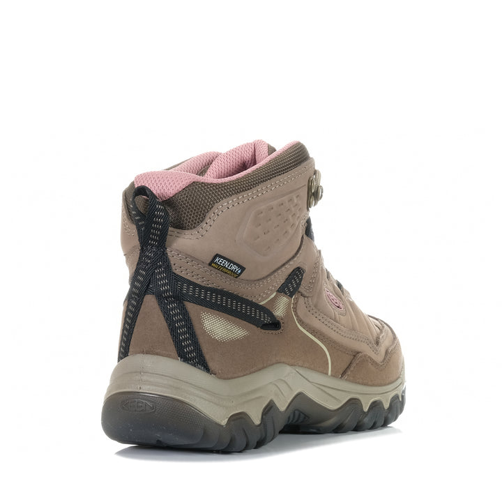 Keen Women's Targhee IV Mid Waterproof Brindle/Nostalgia Rose, 10 US, 10.5 US, 6.5 US, 7 US, 7.5 US, 8 US, 8.5 US, 9 US, 9.5 US, boots, hiking, keen, sports, taupe, walking, waterproof, womens