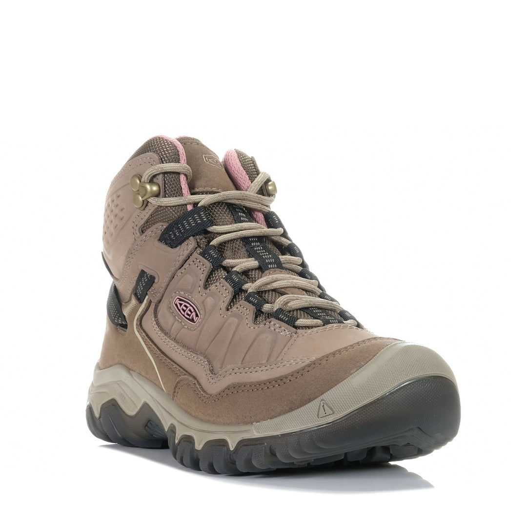 Keen Women's Targhee IV Mid Waterproof Brindle/Nostalgia Rose, 10 US, 10.5 US, 6.5 US, 7 US, 7.5 US, 8 US, 8.5 US, 9 US, 9.5 US, boots, hiking, keen, sports, taupe, walking, waterproof, womens