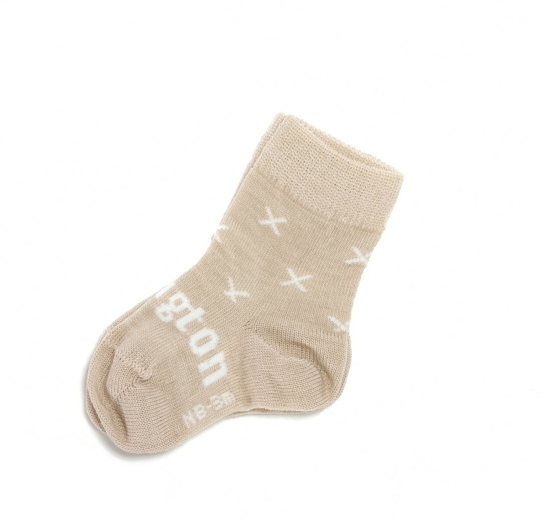 Lamington Crew Ted, 0-3 Months, 3-9 Months, accessories, Age 1-2, lamington, socks, taupe